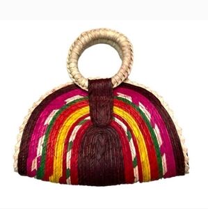 Multicolor Woven Handbag